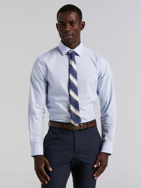 Perry Ellis Suits Mini Check Slim Fit Cotton Shirt