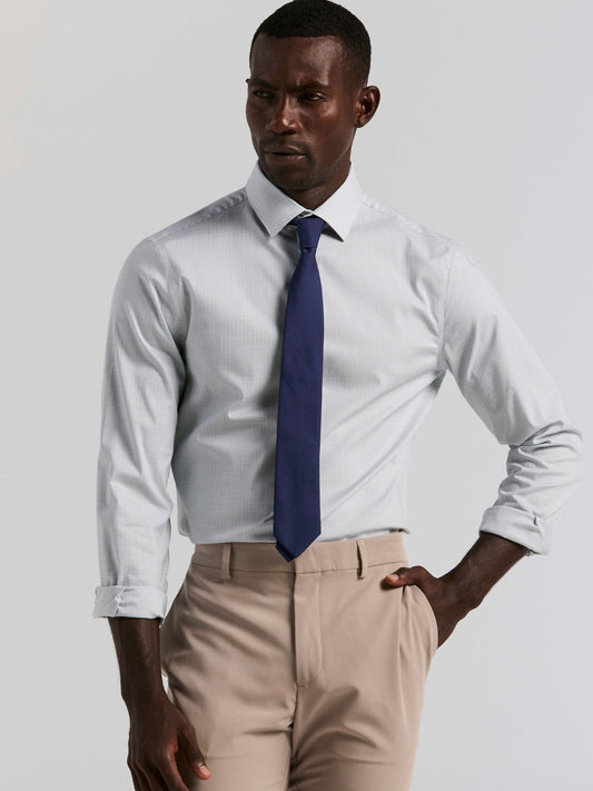 Perry Ellis Suits Plaid Slim Fit Poplin Shirt