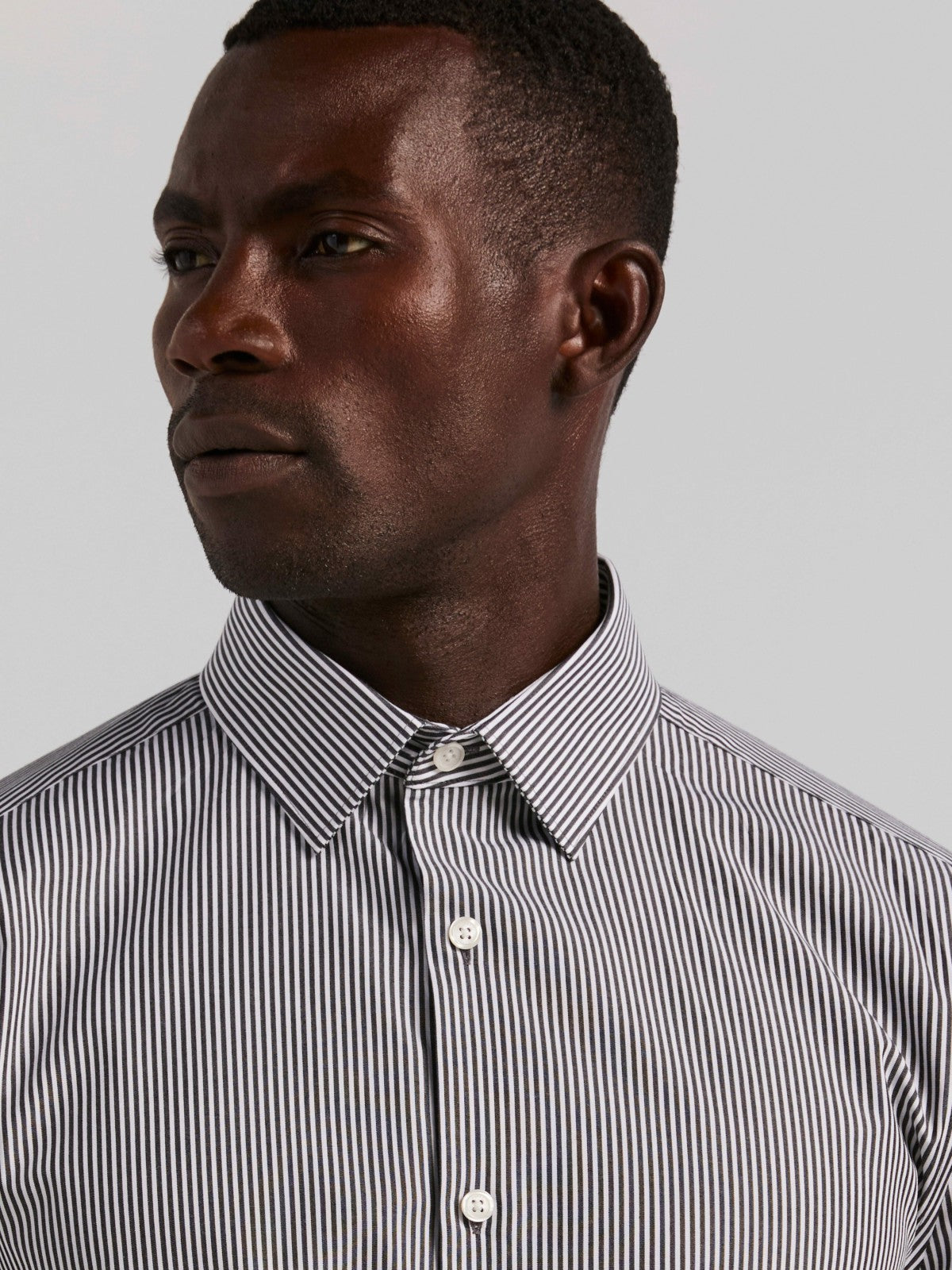 Perry Ellis Suits Slim Fit Bengal Stripe Cotton Dress Shirt