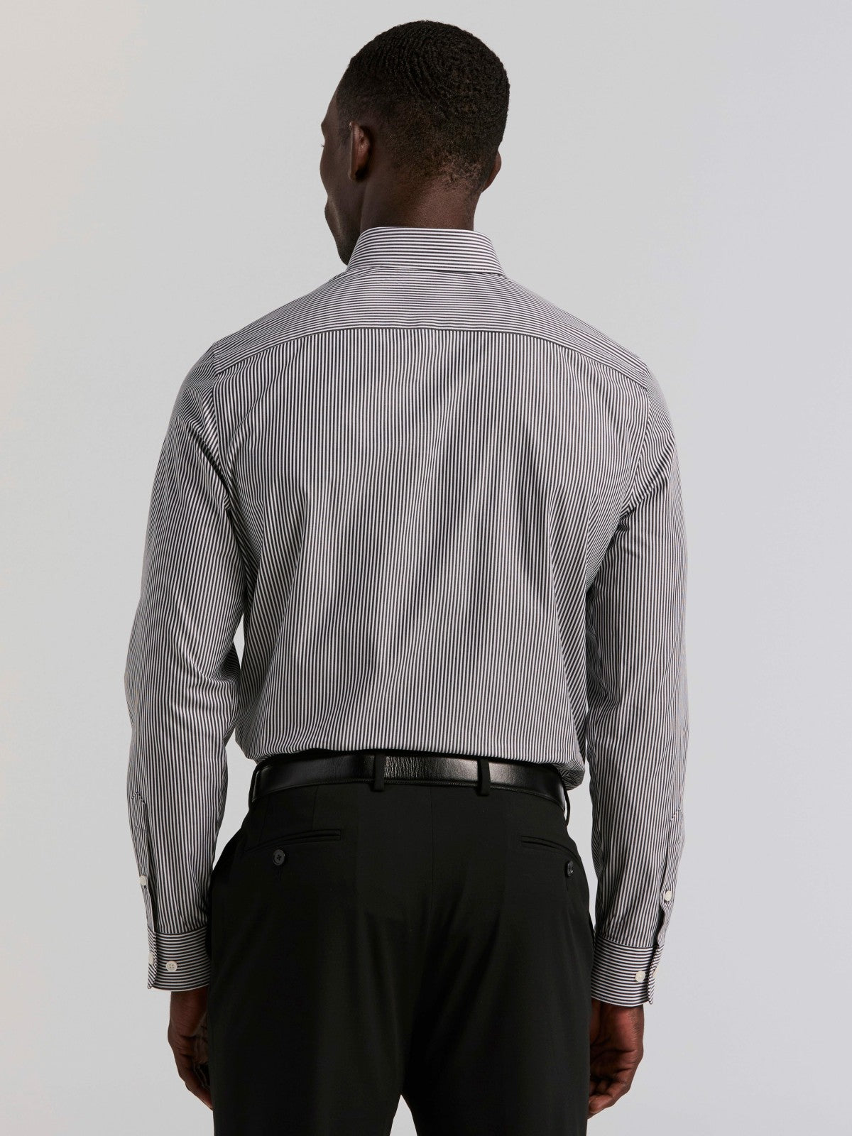Perry Ellis Suits Slim Fit Bengal Stripe Cotton Dress Shirt