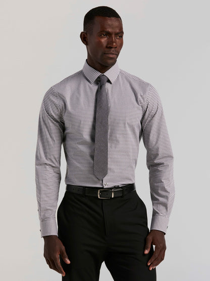 Perry Ellis Suits Slim Fit Gingham Cotton Dress Shirt