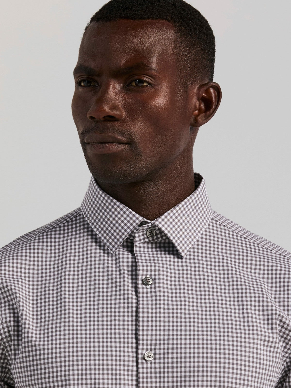 Perry Ellis Suits Slim Fit Gingham Cotton Dress Shirt