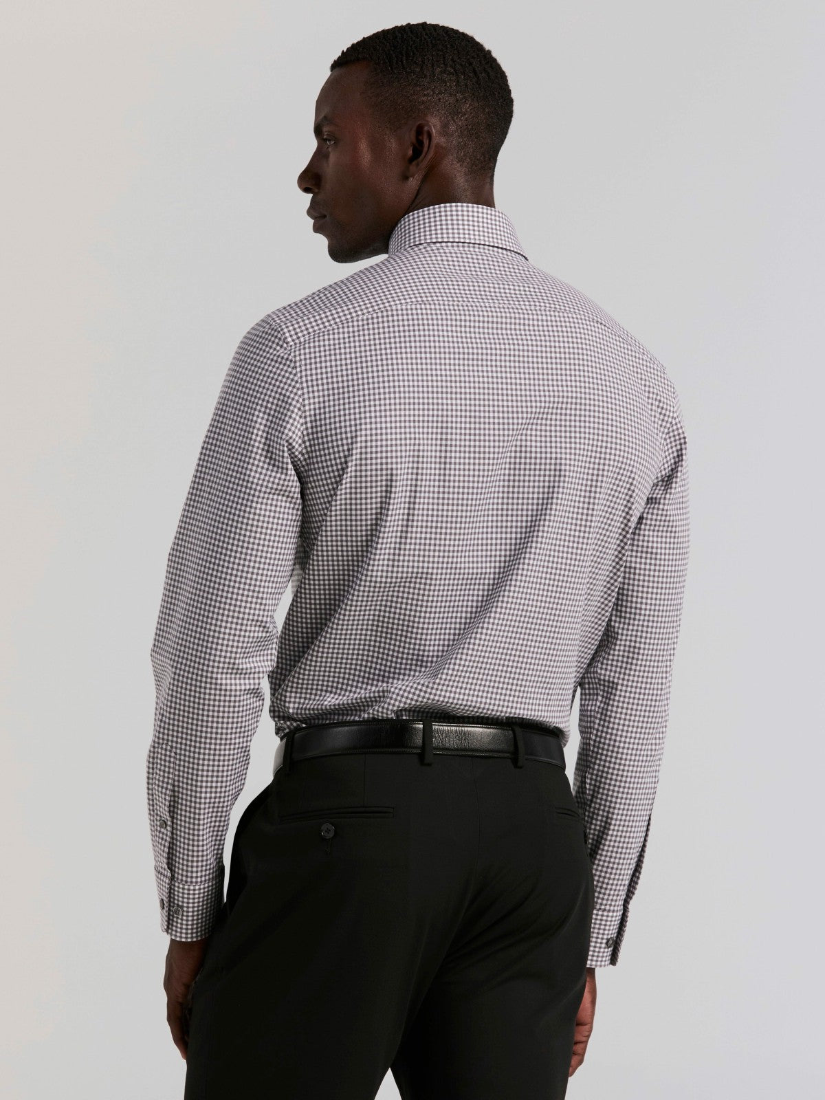 Perry Ellis Suits Slim Fit Gingham Cotton Dress Shirt
