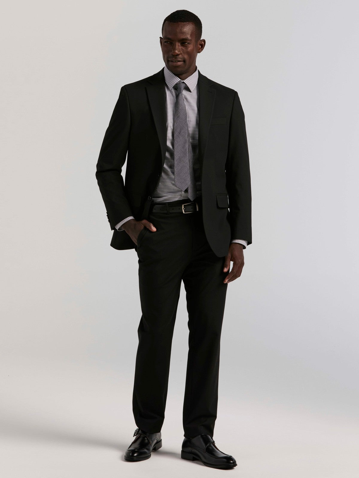 Perry Ellis Suits Slim Fit Gingham Cotton Dress Shirt