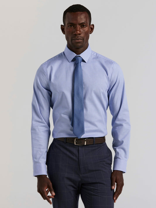 Perry Ellis Suits Houndstooth Dobby Cotton Stretch Dress Shirt