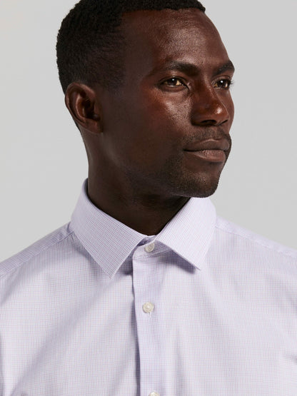 Perry Ellis Suits Cotton Mini Plaid Slim Fit Dress Shirt