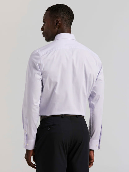 Perry Ellis Suits Cotton Mini Plaid Slim Fit Dress Shirt