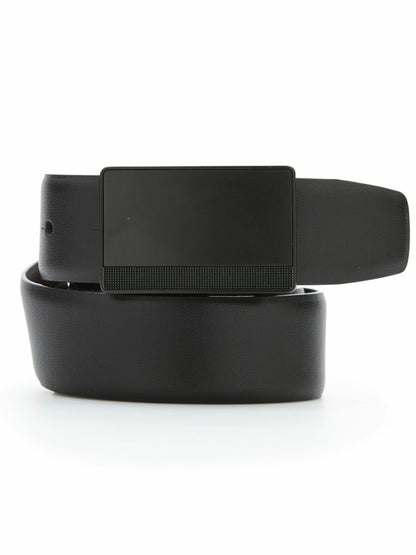 Perry Ellis Suits|Shoes Reversible Leather Belt with Black Pattern Plaque