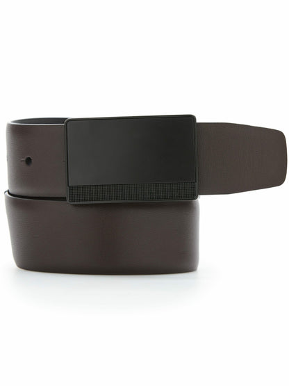 Perry Ellis Suits|Shoes Reversible Leather Belt with Black Pattern Plaque