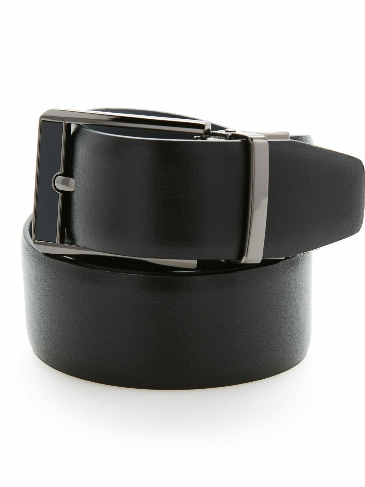Perry Ellis Suits Carbon Leather Reversible Belt