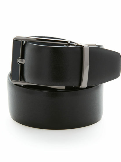 Perry Ellis Suits Carbon Leather Reversible Belt
