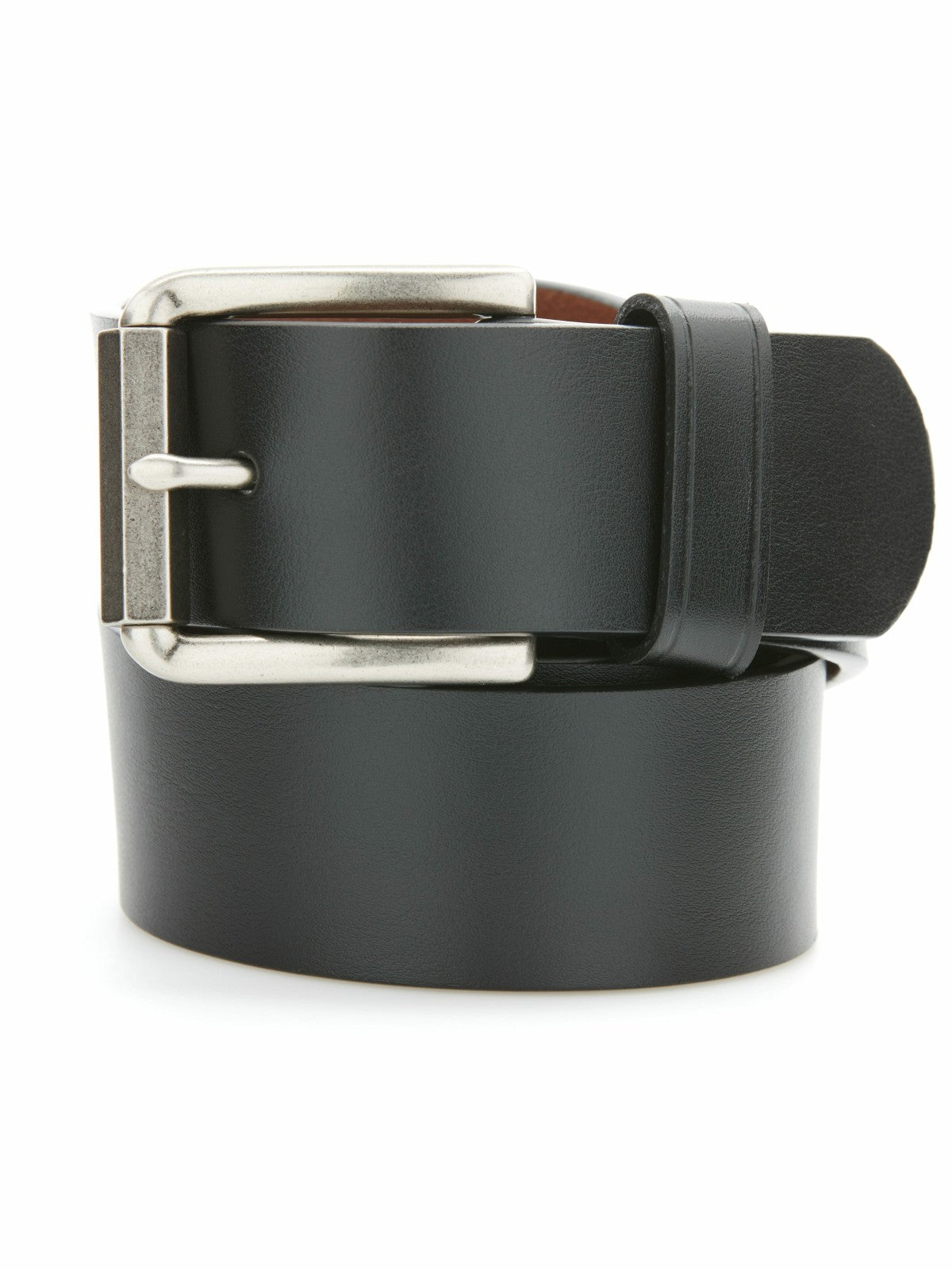 Perry Ellis Suits Hex Roller Buckle Leather Belt