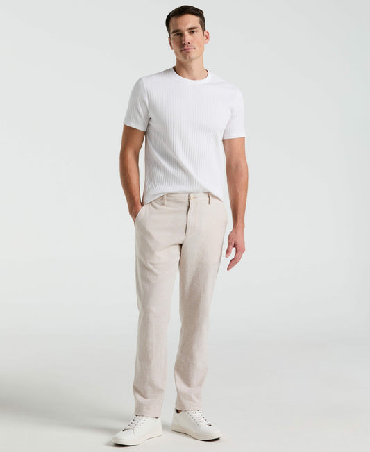Perry Ellis Clothing Slim Fit Flat Front Linen Blend Chino Pant