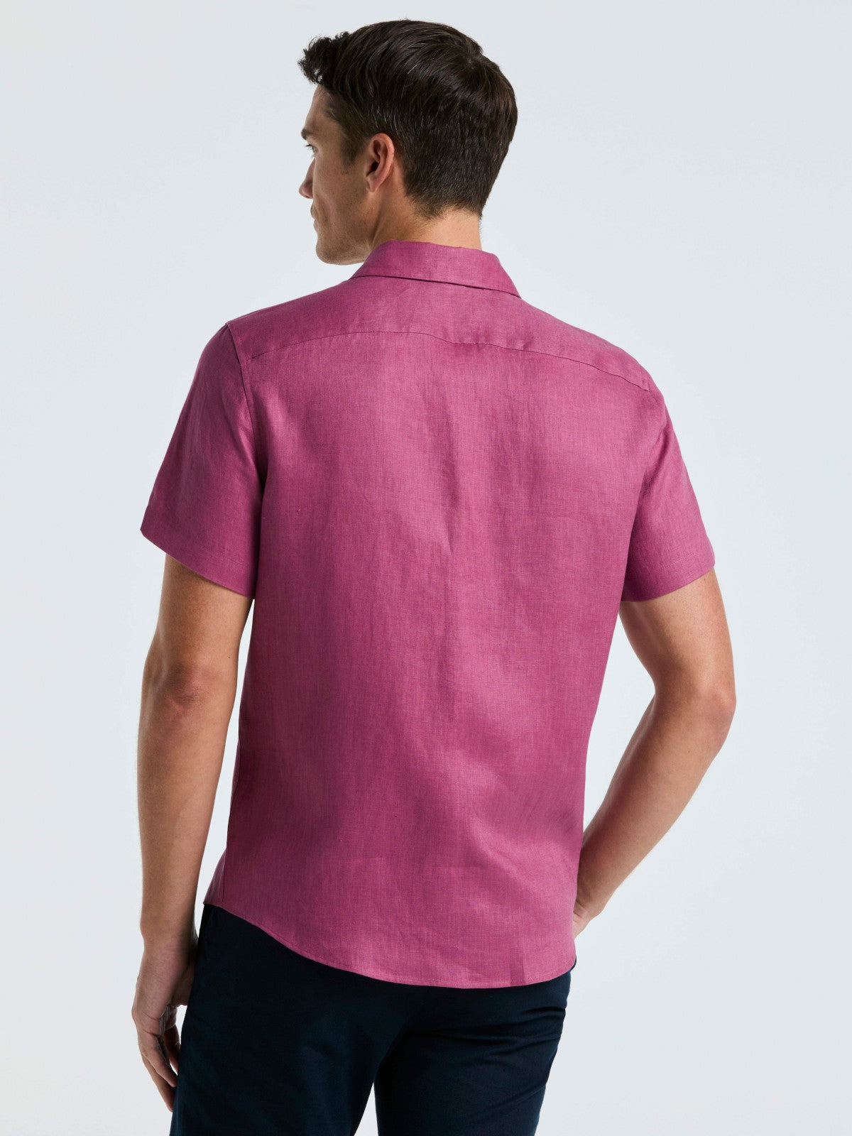 Perry Ellis Clothing Solid Linen Shirt