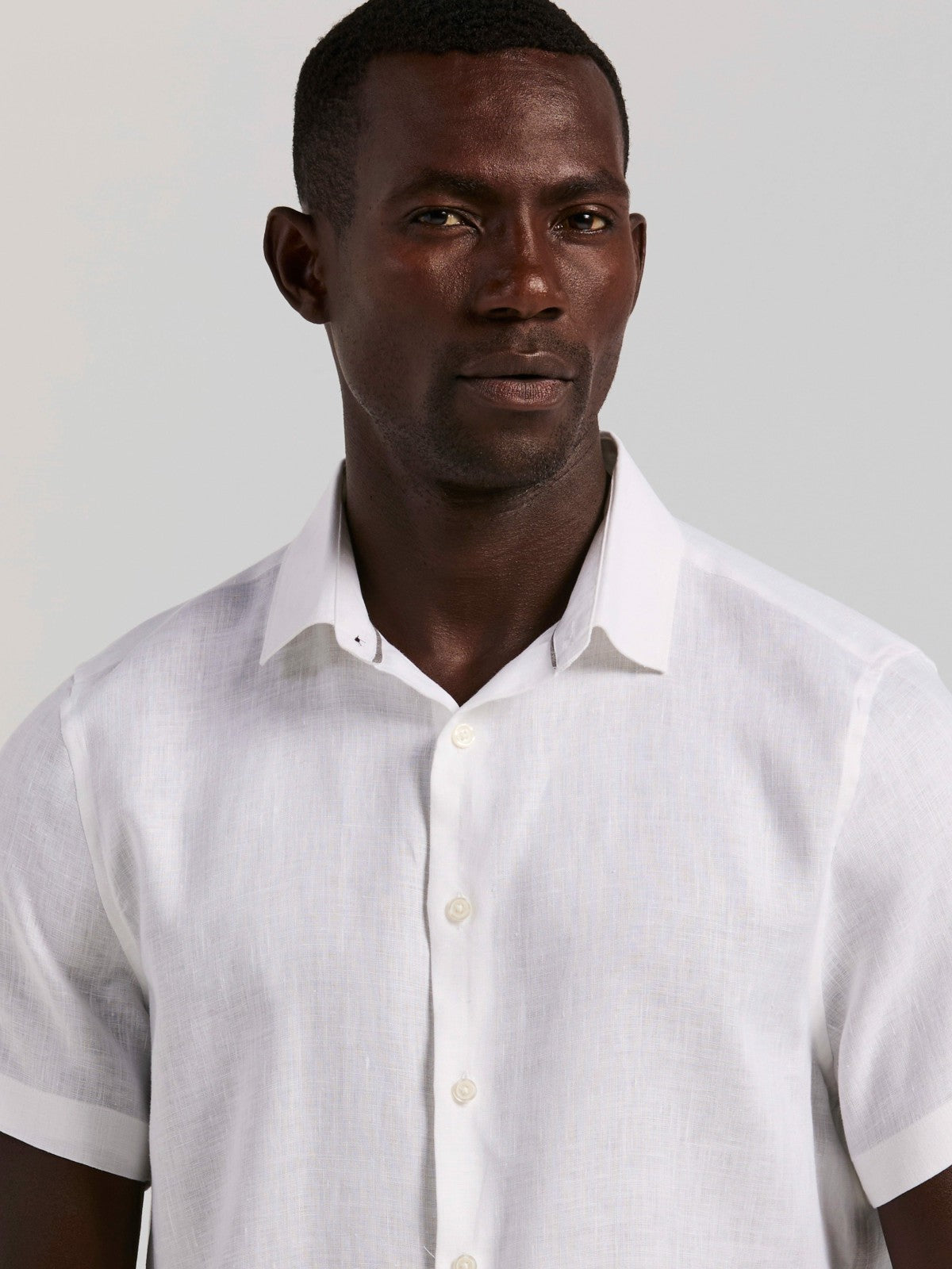 Perry Ellis Clothing Solid Linen Shirt