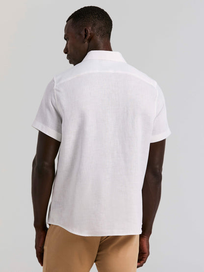 Perry Ellis Clothing Solid Linen Shirt