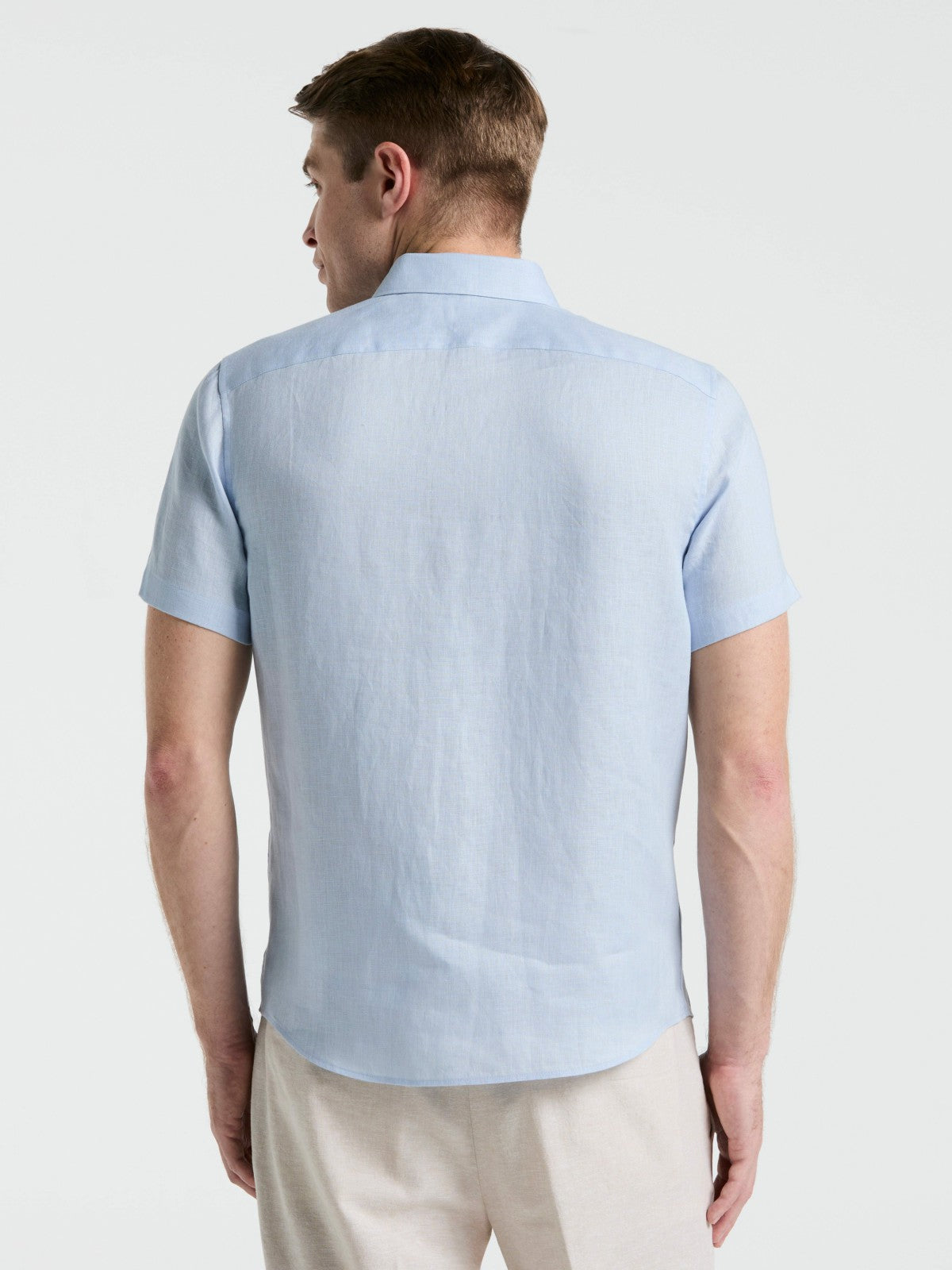 Perry Ellis Clothing Solid Linen Shirt