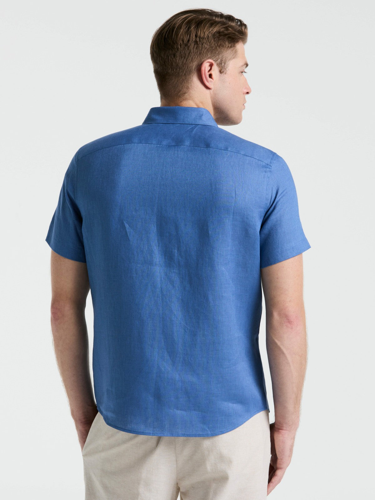 Perry Ellis Clothing Solid Linen Shirt