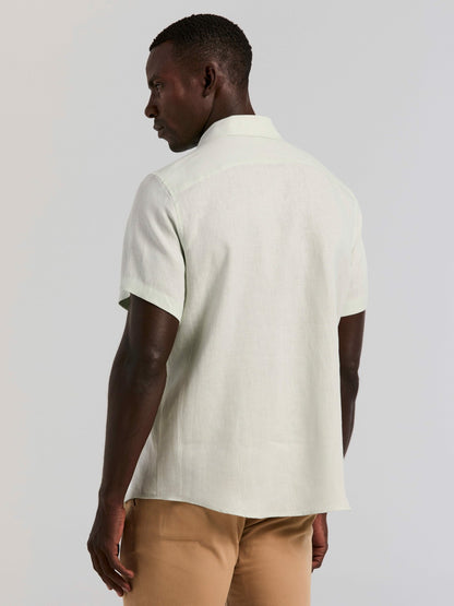 Perry Ellis Clothing Solid Linen Shirt