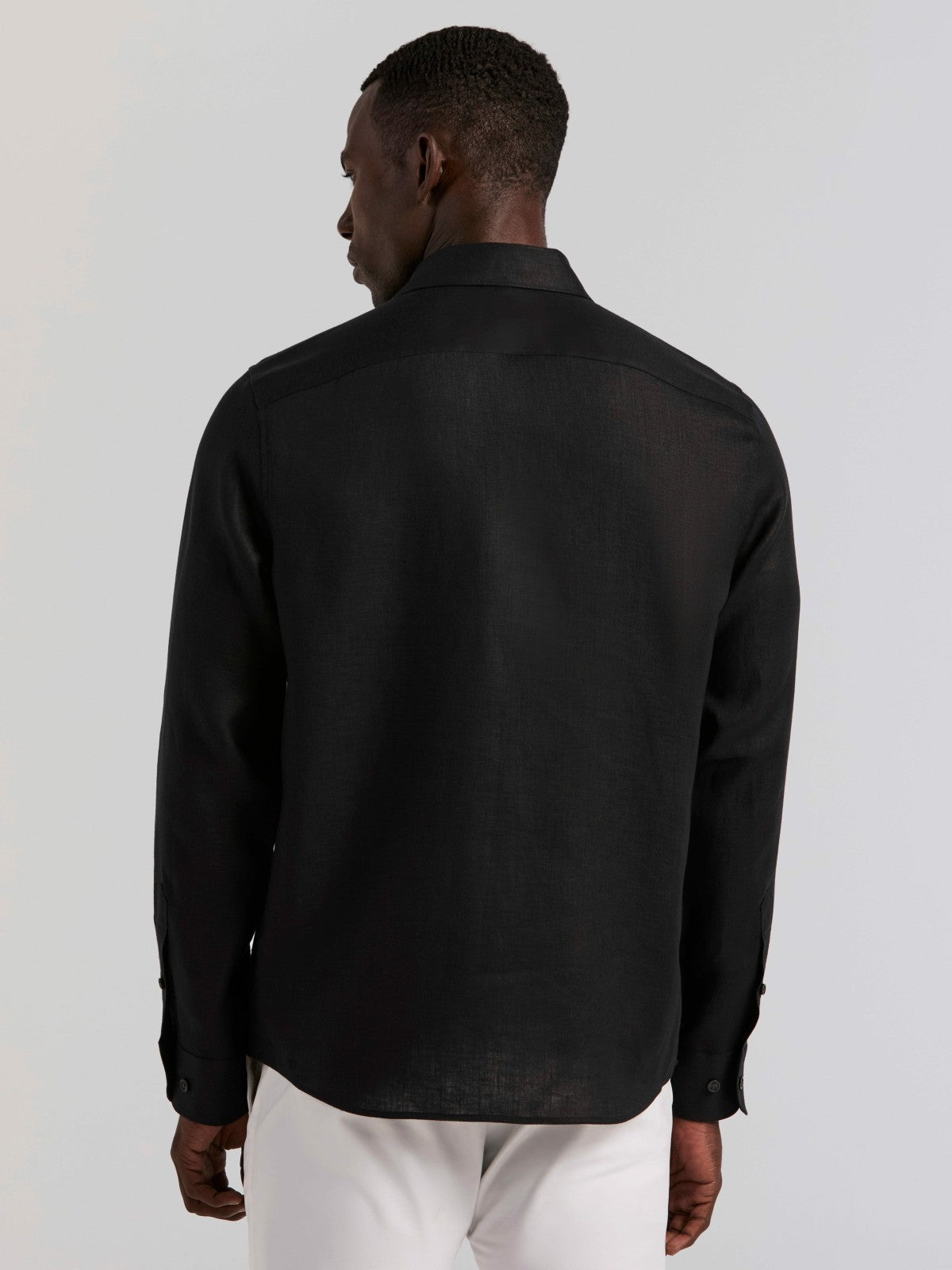 Perry Ellis Clothing Solid Linen Shirt