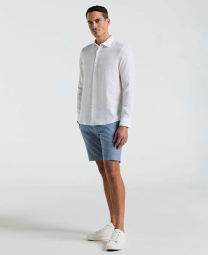 Perry Ellis Clothing Solid Linen Shirt