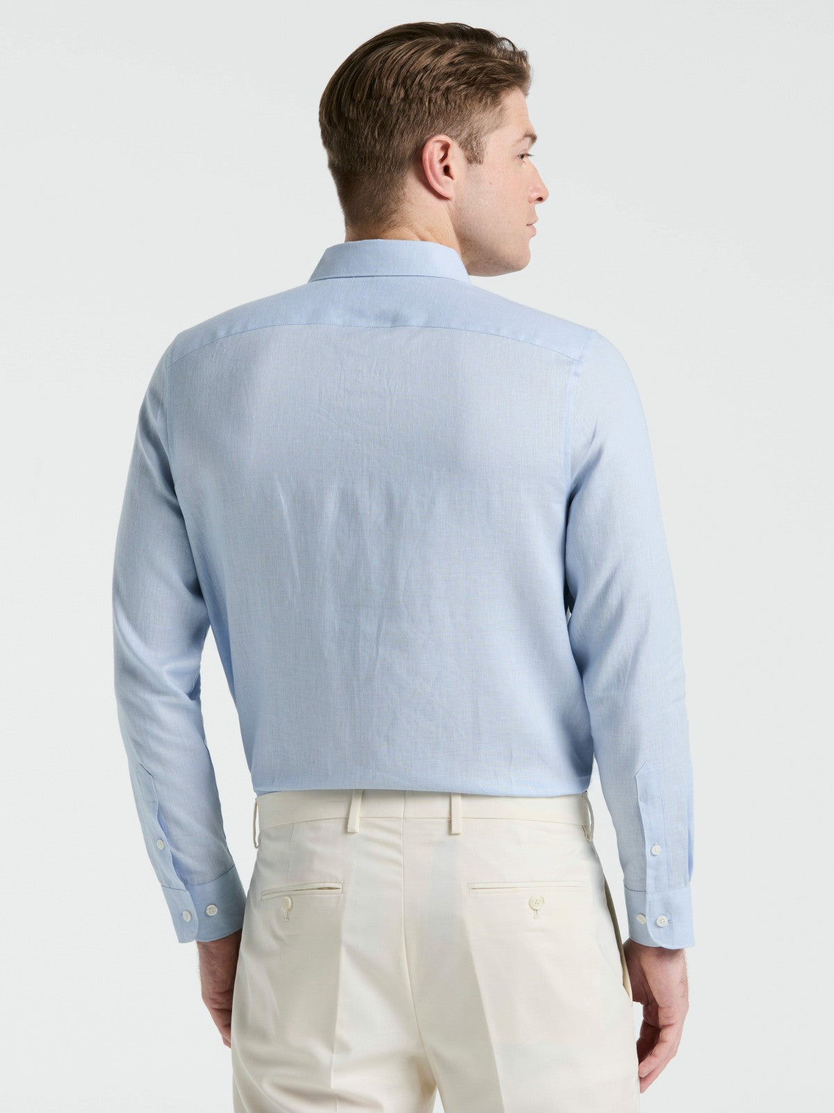 Perry Ellis Clothing Solid Linen Shirt