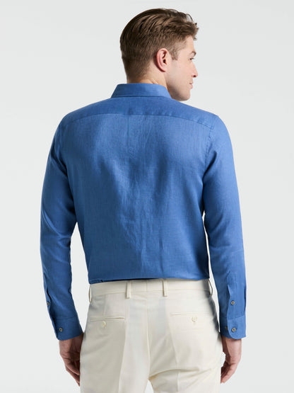 Perry Ellis Clothing Solid Linen Shirt