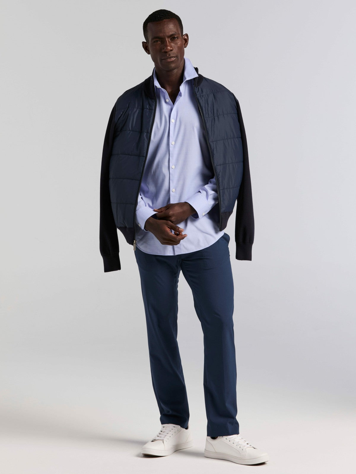 Perry Ellis Clothing Dobby Cotton Stretch Slim Fit Shirt