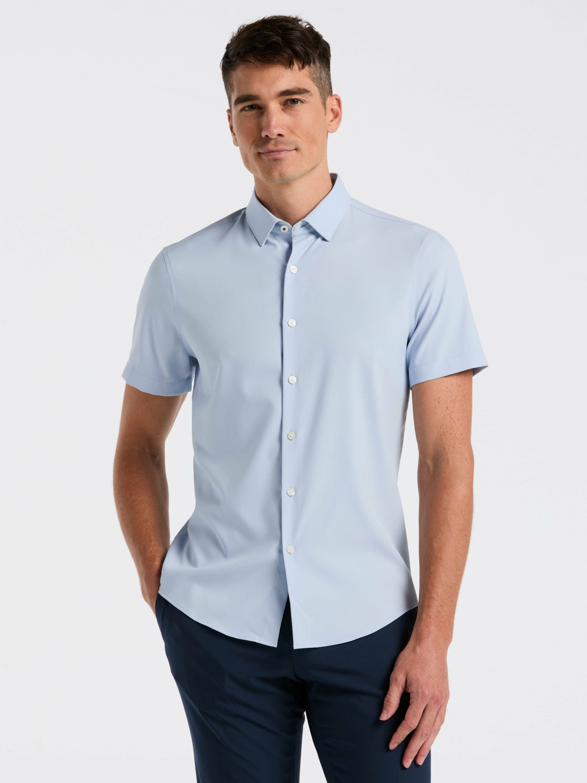 Perry Ellis Clothing Slim Fit Total Stretch Solid Shirt