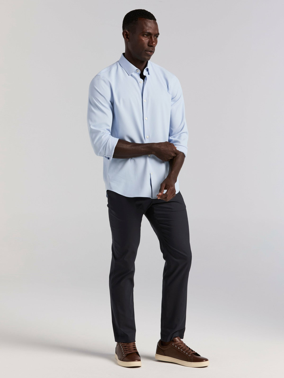 Perry Ellis Clothing Untucked Total Stretch Slim Fit Shirt