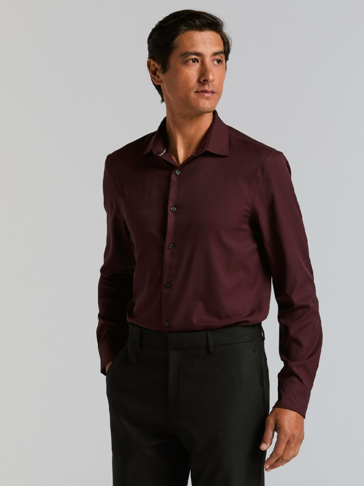 Perry Ellis Clothing Untucked Total Stretch Slim Fit Shirt