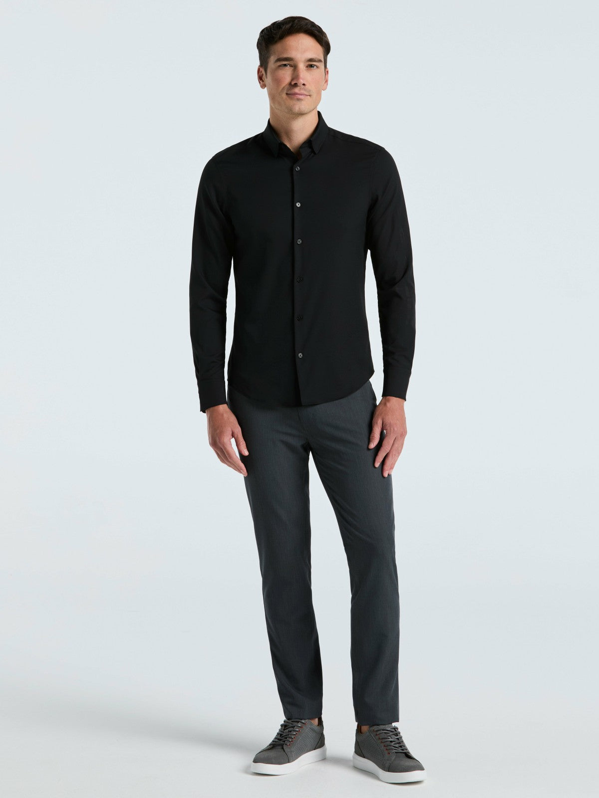Perry Ellis Clothing Untucked Total Stretch Slim Fit Shirt
