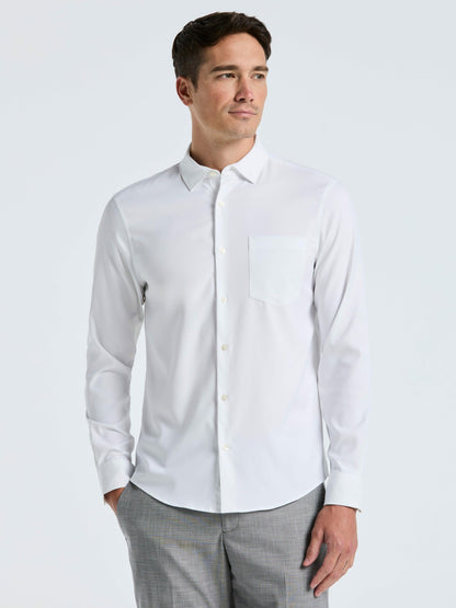 Perry Ellis Clothing Untucked Total Stretch Slim Fit Solid Shirt