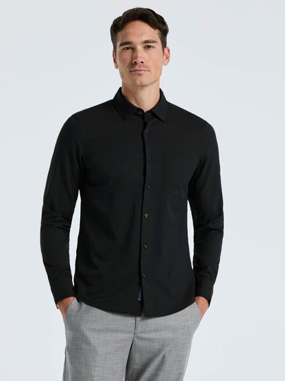 Perry Ellis Clothing Untucked Total Stretch Slim Fit Solid Shirt
