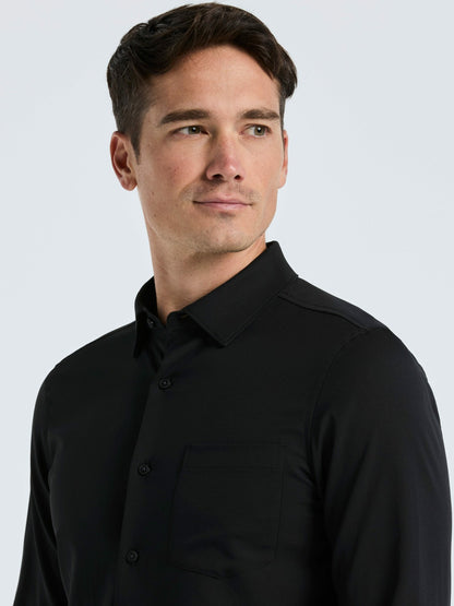 Perry Ellis Clothing Untucked Total Stretch Slim Fit Solid Shirt
