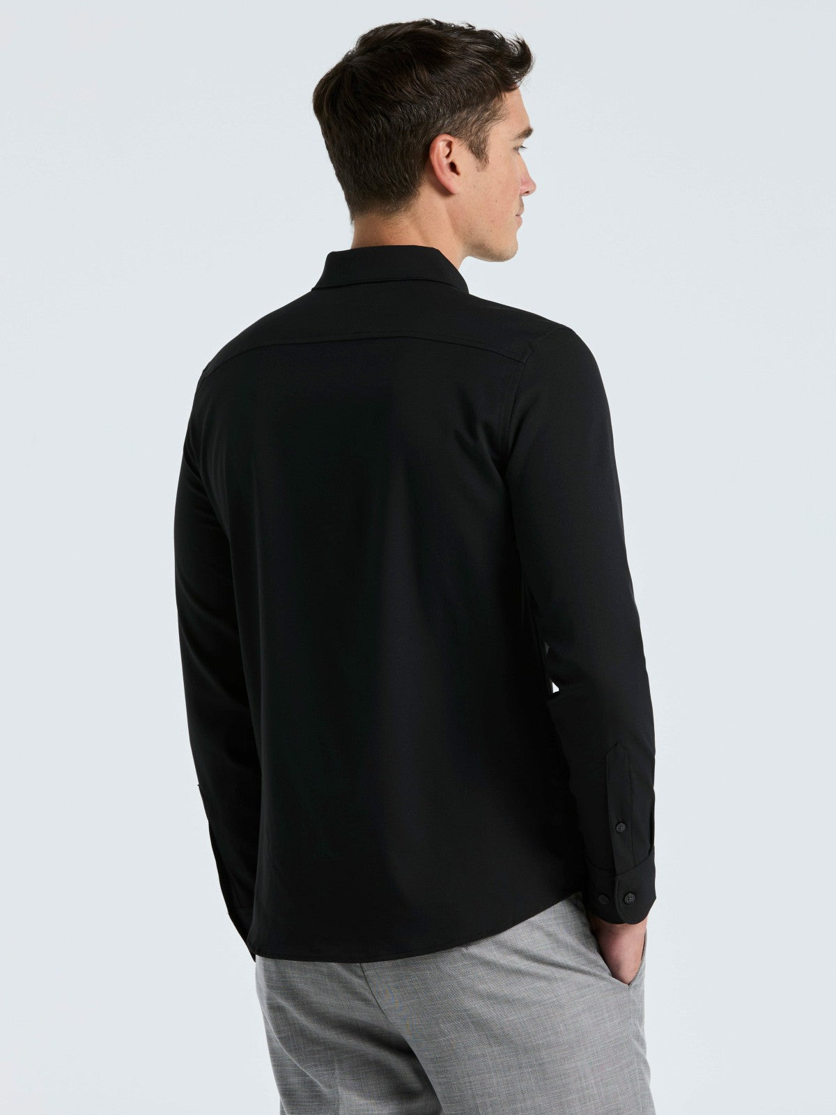 Perry Ellis Clothing Untucked Total Stretch Slim Fit Solid Shirt