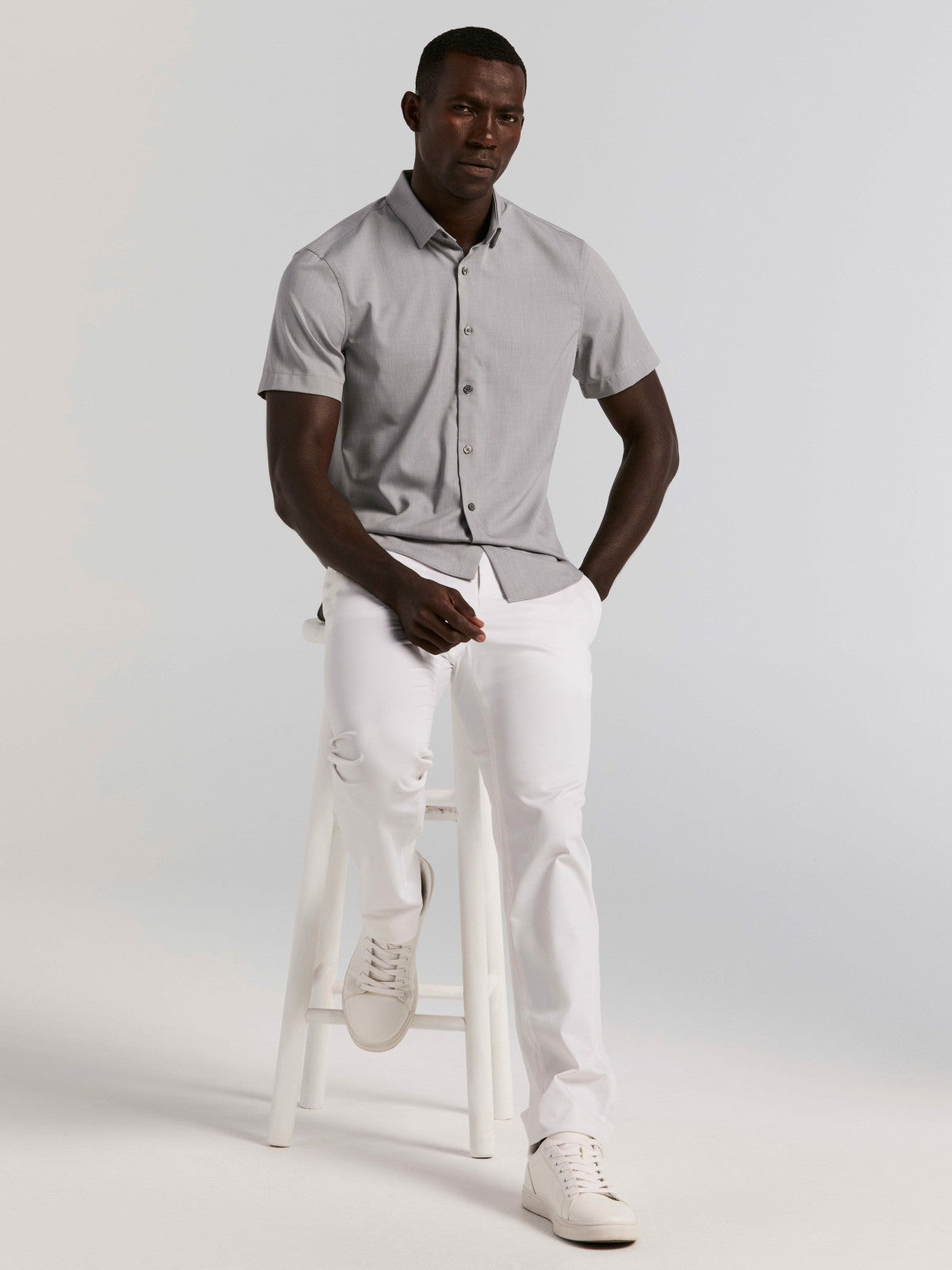 Perry Ellis Clothing Total Stretch Heathered Shirt