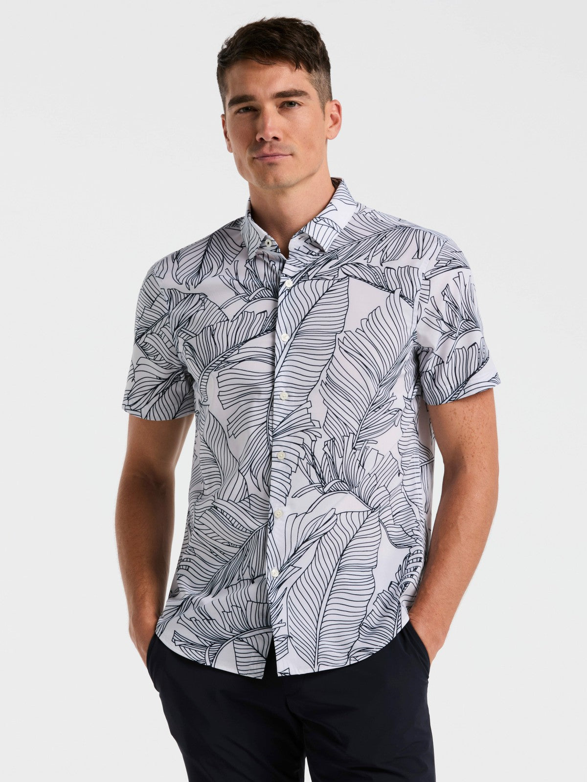 Perry Ellis Clothing Slim Fit Botanical Print Shirt