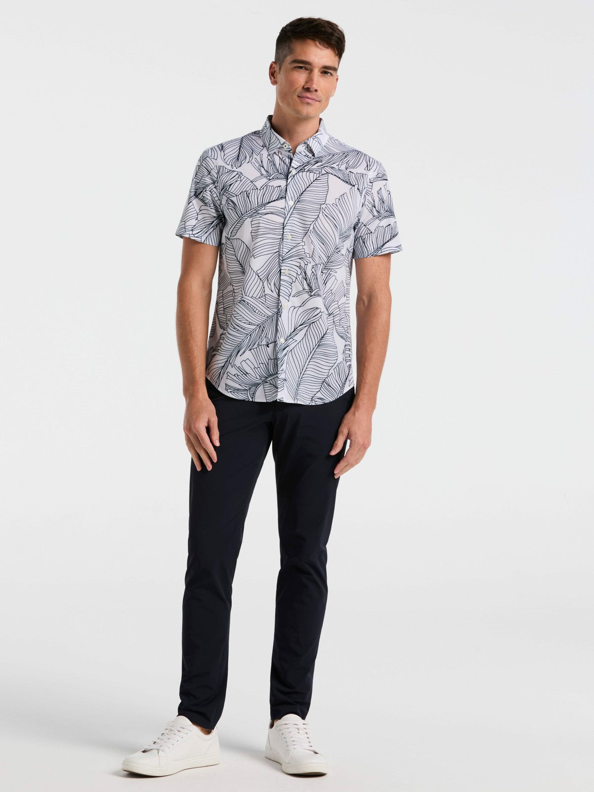 Perry Ellis Clothing Slim Fit Botanical Print Shirt