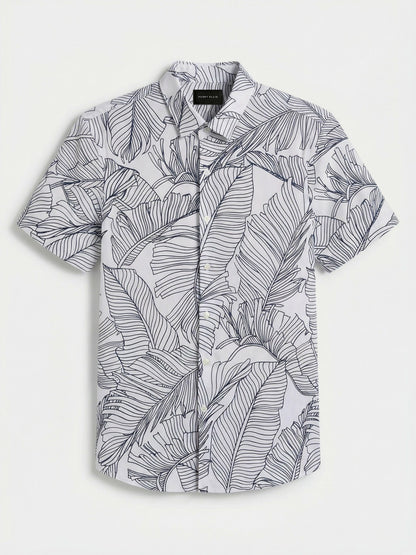 Perry Ellis Clothing Slim Fit Botanical Print Shirt