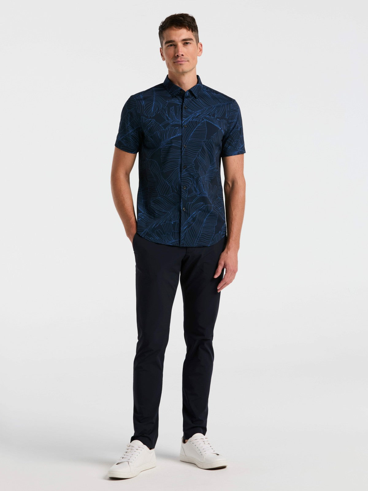 Perry Ellis Clothing Slim Fit Botanical Print Shirt