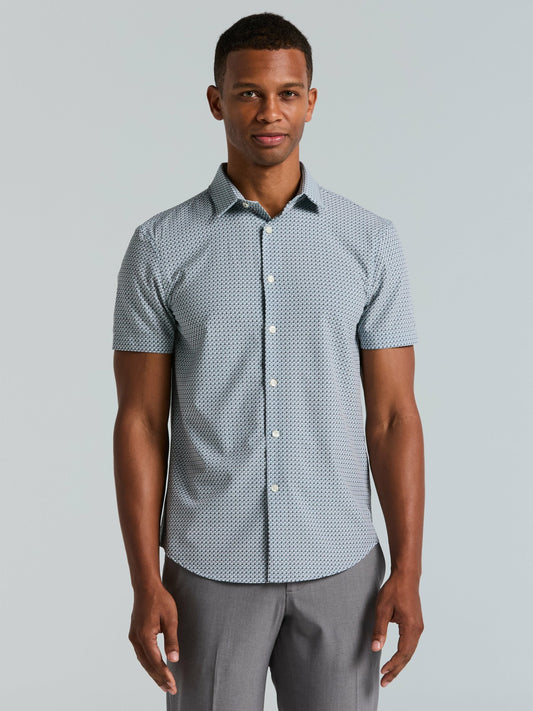 Perry Ellis Clothing Slim Fit Cube Geometric Print Shirt