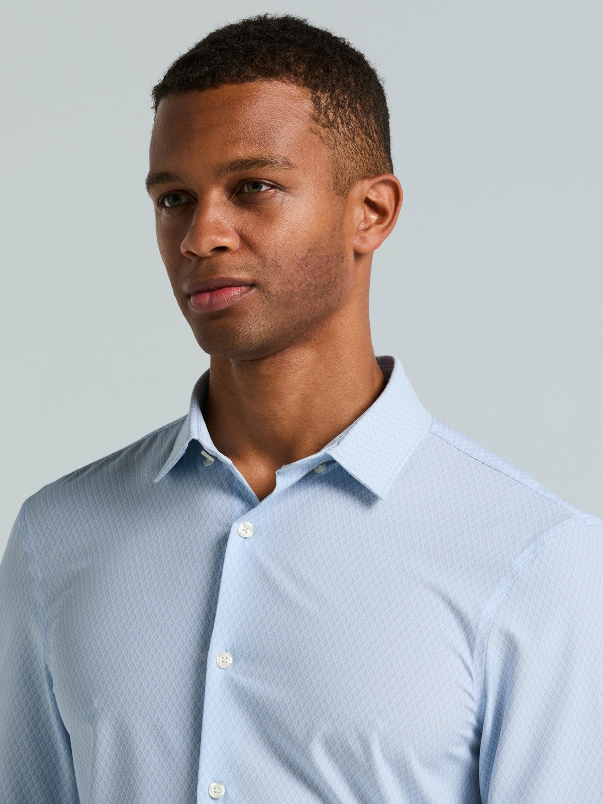 Perry Ellis Clothing Slim Fit Total Stretch Diamond Geo Print Shirt