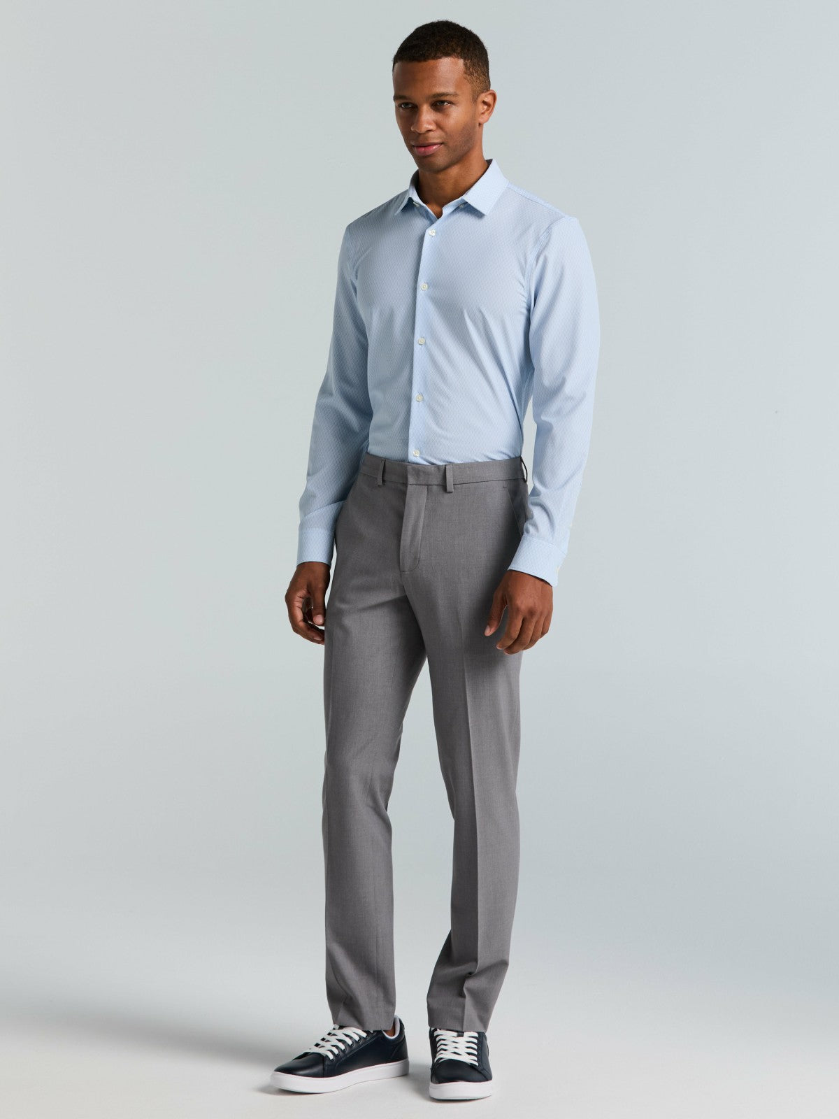 Perry Ellis Clothing Slim Fit Total Stretch Diamond Geo Print Shirt