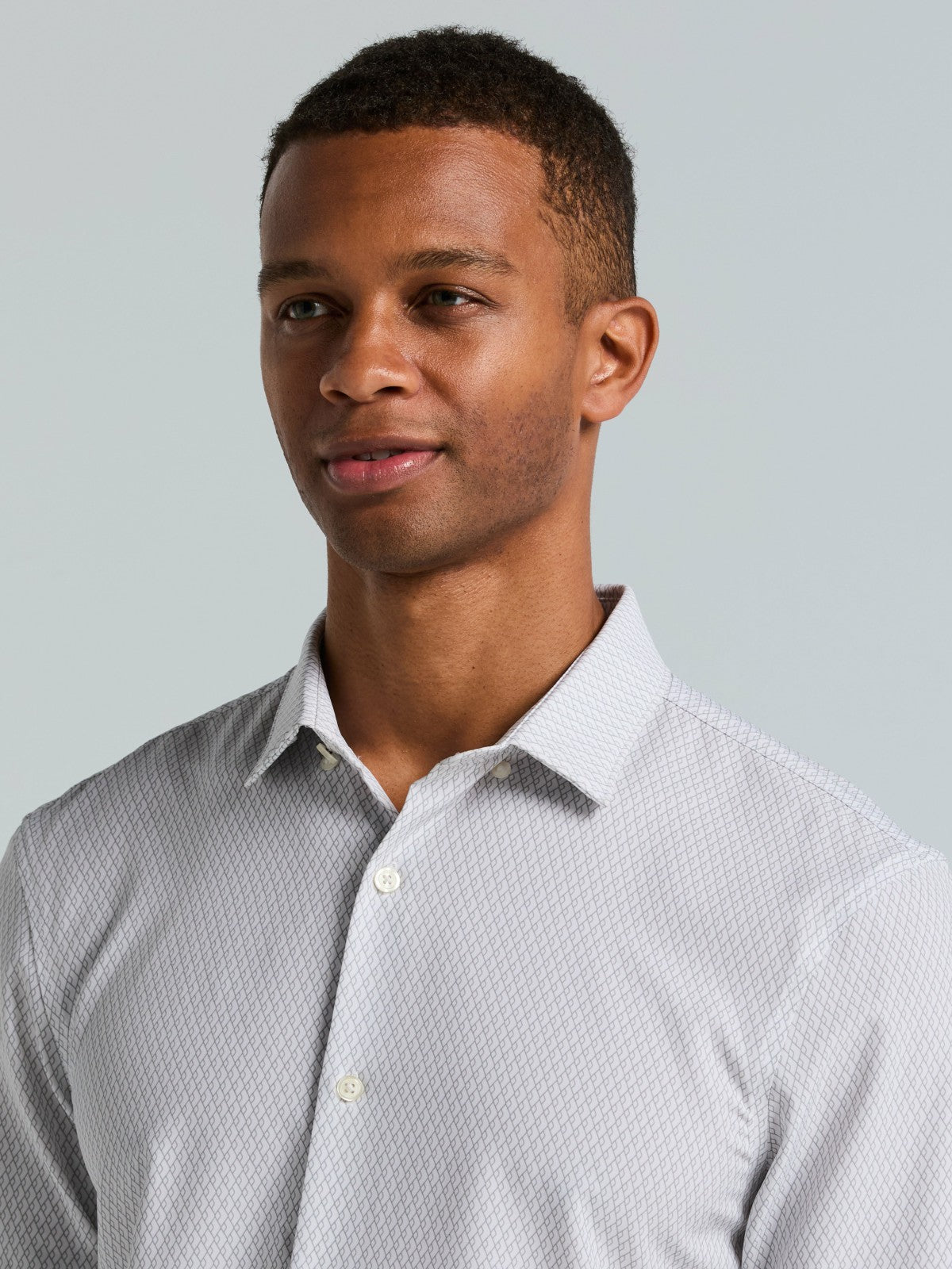 Perry Ellis Clothing Slim Fit Total Stretch Diamond Geo Print Shirt