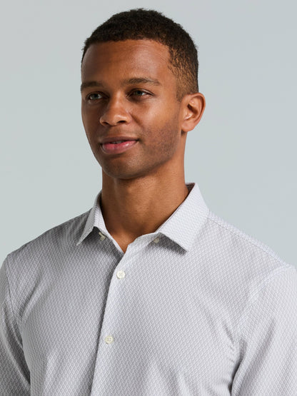 Perry Ellis Clothing Slim Fit Total Stretch Diamond Geo Print Shirt