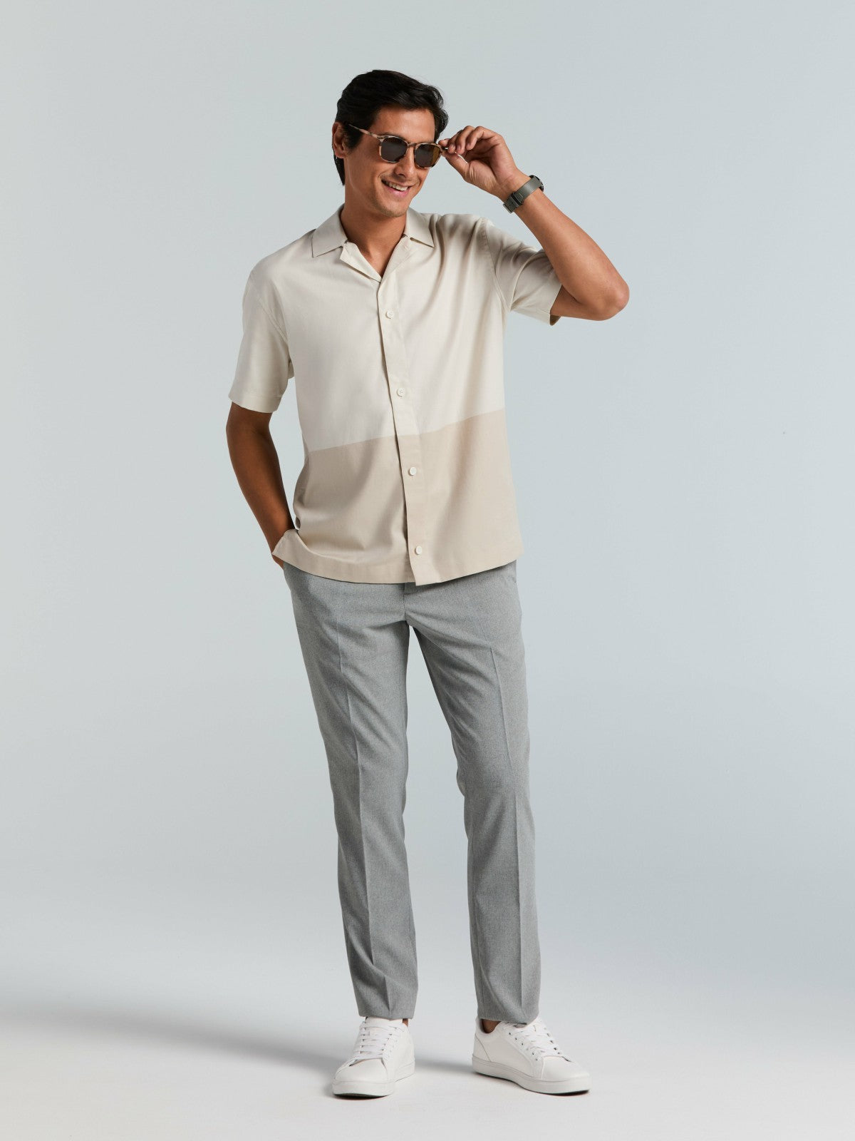 Perry Ellis Clothing Tonal Colorblock Shirt