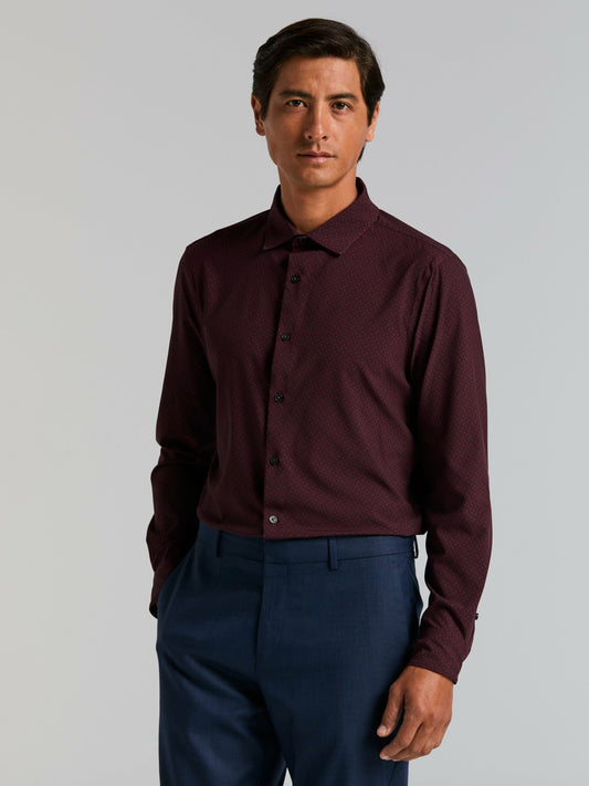 Perry Ellis Clothing Diamond Print Slim Fit Total Stretch Shirt