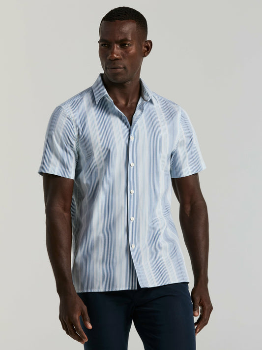 Perry Ellis Clothing Multi Tonal Vertical Stripe Shirt
