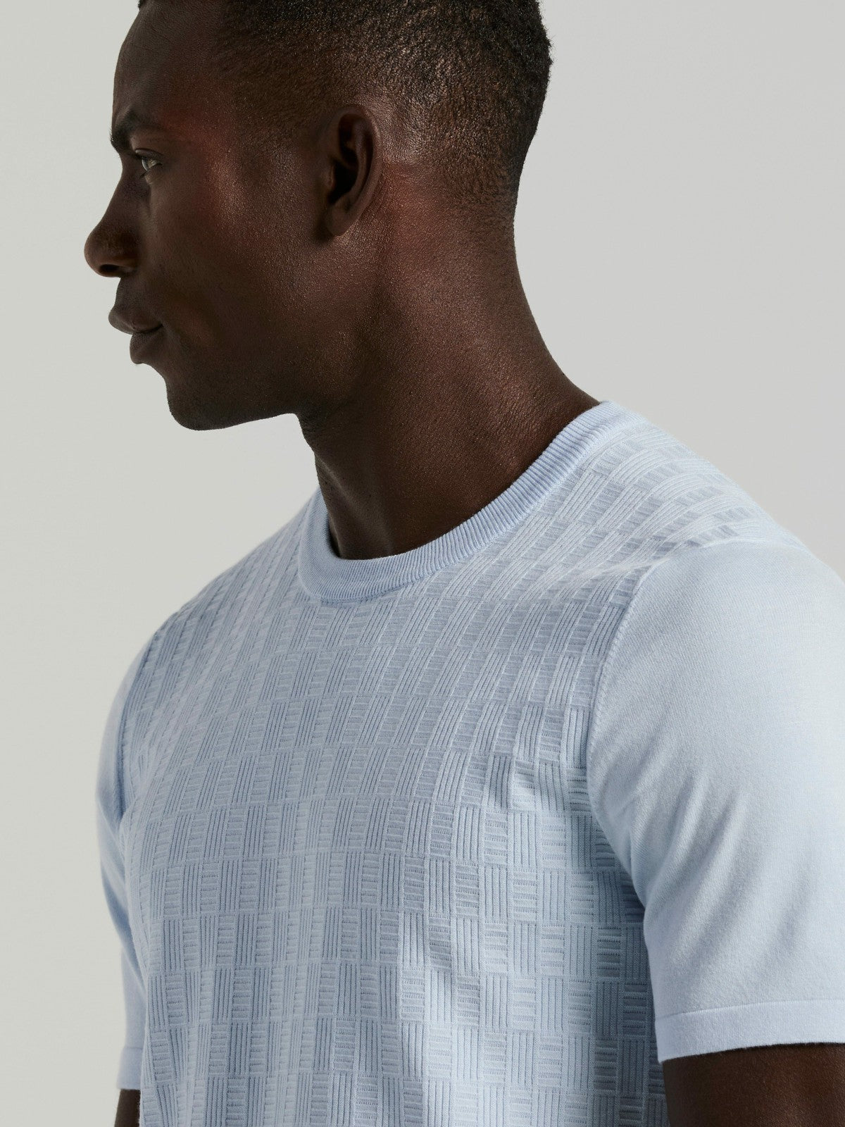 Perry Ellis Clothing Geometric Textured Sweater Tee
